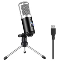 Professional USB Condenser Microphone with Tripod Stand AK-5 - Black