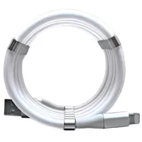 Easy Coil Magnetic Lightning Charging Cable - 1m - White