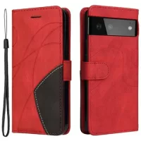 Bi-Color Series Google Pixel 6 Pro Wallet Case - Red