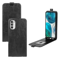 Motorola Moto G52/G82 Vertical Flip Case with Card Holder - Black