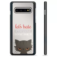 Samsung Galaxy S10+ Protective Cover - Angry Cat