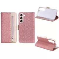 Lace Pattern Samsung Galaxy S22+ 5G Wallet Case - Pink