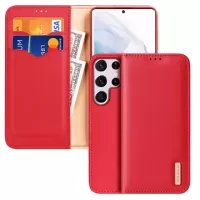 Dux Ducis Hivo Samsung Galaxy S22 Ultra 5G Wallet Leather Case - Red