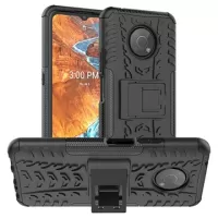 Anti-Slip Nokia G300 Hybrid Case with Stand - Black