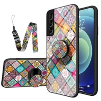 Checkered Pattern Samsung Galaxy S22+ 5G Hybrid Case - Colorful Mandala