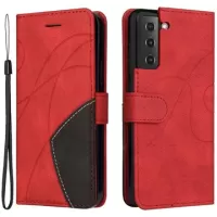 Bi-Color Series Samsung Galaxy S21 FE 5G Wallet Case - Red