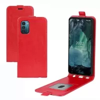 Nokia G21/G11 Vertical Flip Case with Card Holder - Red