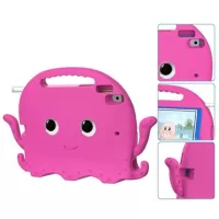 iPad 10.2 2019/2020/2021 Kids Carrying Shockproof Case - Octopus - Hot Pink
