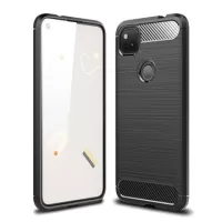 Google Pixel 4a Brushed TPU Case - Carbon Fiber - Black