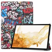 Tri-Fold Series Samsung Galaxy Tab S8+ Smart Folio Case - Graffiti