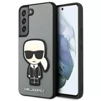 Karl Lagerfeld Ikonik Saffiano Samsung Galaxy S22 5G Case - Silver