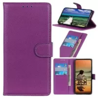 Nokia C2 2nd Edition Wallet Case with Magnetic Closure - Purple