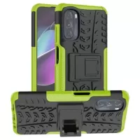 Anti-Slip Motorola Moto G (2022) Hybrid Case with Stand - Green / Black