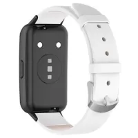 Classic Buckle Huawei Band 7 Leather Strap - White