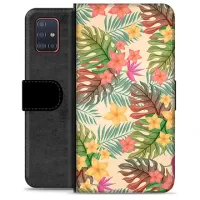 Samsung Galaxy A51 Premium Wallet Case - Pink Flowers