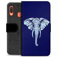 Samsung Galaxy A20e Premium Wallet Case - Elephant