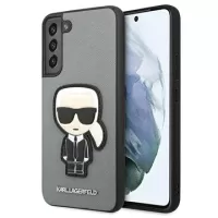 Karl Lagerfeld Ikonik Saffiano Samsung Galaxy S22+ 5G Case - Silver
