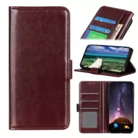 Motorola Moto G200 5G Wallet Case with Magnetic Closure - Brown