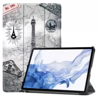 Tri-Fold Series Samsung Galaxy Tab S8 Smart Folio Case - Eiffel Tower
