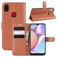 Samsung Galaxy A10s Wallet Case with Magnetic Closure - Brown