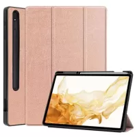 Tri-Fold Series Samsung Galaxy Tab S8+ Smart Folio Case - Rose Gold