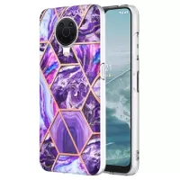 Marble Pattern Electroplated IMD Nokia G10/G20 TPU Case - Purple