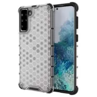 Honeycomb Armored Samsung Galaxy S22 5G Hybrid Case - Transparent