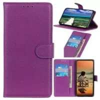 Nokia C21 Plus Wallet Case with Magnetic Closure - Purple