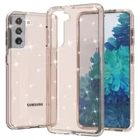 Samsung Galaxy S21 5G Stylish Glitter Series Hybrid Case - Gold