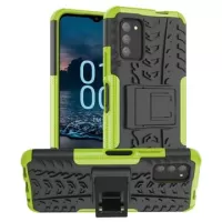 Anti-Slip Nokia G100 Hybrid Case with Stand - Green / Black