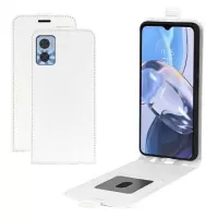 Motorola Moto E22/E22i Vertical Flip Case with Card Slot - White