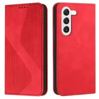 Business Style Samsung Galaxy S23 5G Wallet Case - Red