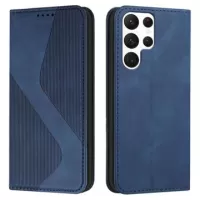 Business Style Samsung Galaxy S23 Ultra 5G Wallet Case - Blue
