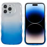 Wavy Edge Gradient iPhone 14 Pro TPU Case - Blue