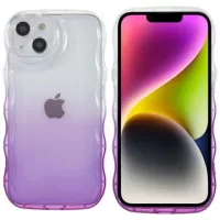 Wavy Edge Gradient iPhone 14 TPU Case - Purple