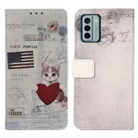 Nokia G22 Glam Series Wallet Case - Cat