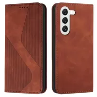 Business Style Samsung Galaxy S23+ 5G Wallet Case - Brown