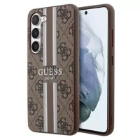 Guess 4G Printed Stripe Samsung Galaxy S23 5G Hybrid Case - Brown