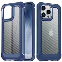 Anti-Scratch Carbon Fiber iPhone 14 Pro Hybrid Case - Blue