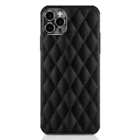 Rhombus Series iPhone 14 Pro Max Coated Case - Black