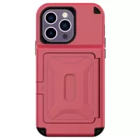 iPhone 14 Pro Max Hybrid Case with Hidden Mirror & Card Slot - Red