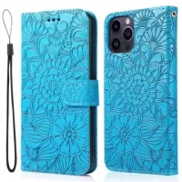 Flowers iPhone 14 Pro Max Wallet Case - Blue