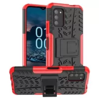 Anti-Slip Nokia G100 Hybrid Case with Stand - Red / Black