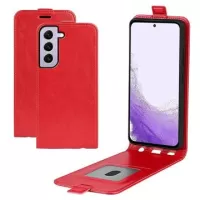 Samsung Galaxy S23 5G Vertical Flip Case with Card Slot - Red