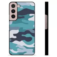 Samsung Galaxy S22 5G Protective Cover - Blue Camouflage