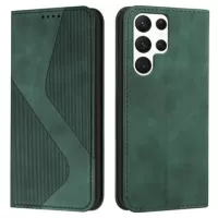 Business Style Samsung Galaxy S23 Ultra 5G Wallet Case - Green
