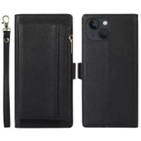 iPhone 14 2-in-1 Magnetic Wallet Case with Zipper - Black
