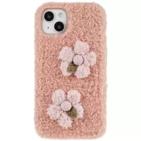 Fluffy Flower Series iPhone 14 TPU Case - Pink