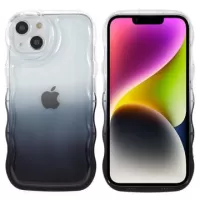 Wavy Edge Gradient iPhone 14 TPU Case - Black