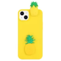 3D Cartoon iPhone 14 Plus TPU Case - Pineapple